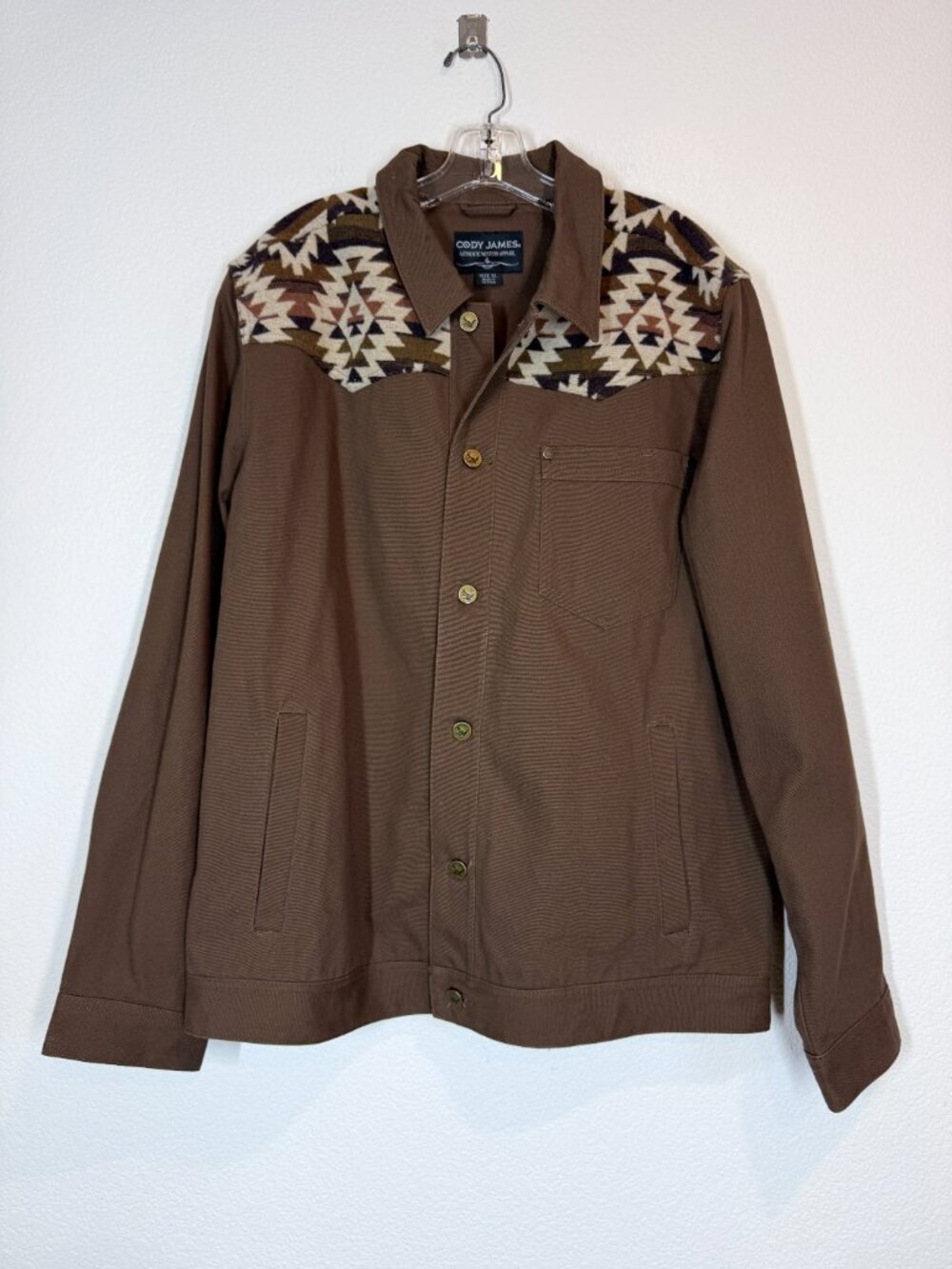Cody James Western Jacket Brown Southwestern Canvas Chore Trucker XL - Picture 2 of 12